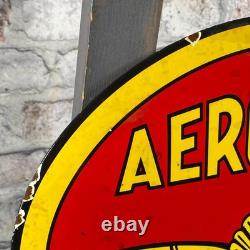 AEROSHELL Enamel Sign 15.7x11.8 (40x30cm) Unique Vintage Motor Oil Rare Signage
