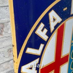 ALFA ROMEO Enamel Sign 23.6x15.7 (60x40cm) Nice Rare Vintage Street Garage Sign