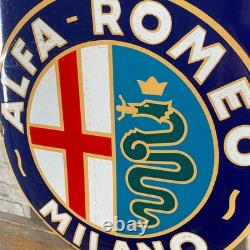 ALFA ROMEO Enamel Sign 23.6x15.7 (60x40cm) Nice Rare Vintage Street Garage Sign