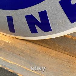 ALPINE Enamel Sign ø 16.1 (41cm) Nice Rare Collector Vintage Porcelain Car Sign