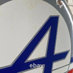 ALPINE Enamel Sign ø 16.1 (41cm) Nice Rare Collector Vintage Porcelain Car Sign