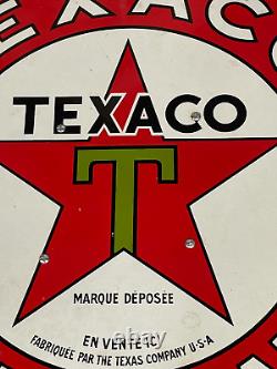 A Stunning Large Rare Vintage French Texaco Enamel Sign Dining / Cafe Table