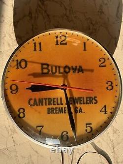 Antique Advertising Clock Bulova Rare Vintage Collectible