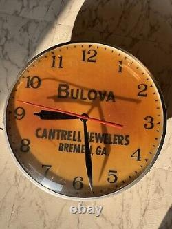 Antique Advertising Clock Bulova Rare Vintage Collectible
