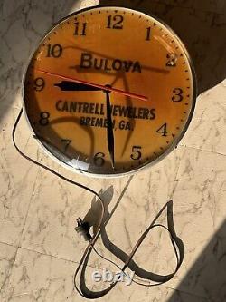 Antique Advertising Clock Bulova Rare Vintage Collectible