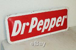 Antique Dr Pepper Tin Litho Sign G-18 Rare 30x12 Vintage Soda Pop Original Old