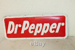 Antique Dr Pepper Tin Litho Sign G-18 Rare 30x12 Vintage Soda Pop Original Old