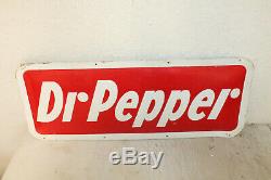Antique Dr Pepper Tin Litho Sign G-18 Rare 30x12 Vintage Soda Pop Original Old