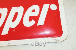 Antique Dr Pepper Tin Litho Sign G-18 Rare 30x12 Vintage Soda Pop Original Old