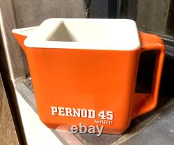 Antique Rare Jug Advertising Pernod 45 Orange Vintage 1Litre Anisette Bistro