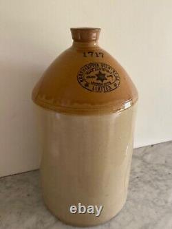 Antique Vintage Large Stoneware Flagon Advertising NORTHAMPTON BREWERY Co RARE
