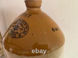 Antique Vintage Large Stoneware Flagon Advertising NORTHAMPTON BREWERY Co RARE