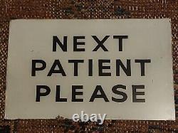 Antique Vintage c1930s Doctors Surgery Glass Next Patient Please Sign Rare