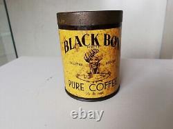 Antique vintage Black Boy Finest Pure Coffee tin very rare 1/2 Lb net
