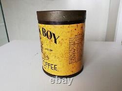 Antique vintage Black Boy Finest Pure Coffee tin very rare 1/2 Lb net