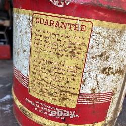 Authentic Rare Vintage Imperial 5 Gallon Oil Can Gas Metal Advertising Ratrod