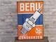 BERU Enamel Sign 23.6x15.7 (60x40cm) Rare Collector Porcelain Vintage Old Decor
