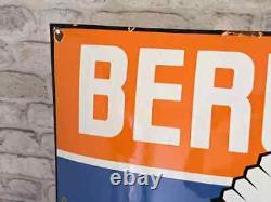 BERU Enamel Sign 23.6x15.7 (60x40cm) Rare Collector Porcelain Vintage Old Decor