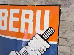 BERU Enamel Sign 23.6x15.7 (60x40cm) Rare Collector Porcelain Vintage Old Decor