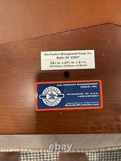 BUDWEISER Bar Mirror Vintage Advertising Wood Sign Coat Hook 18 x 24 Rare