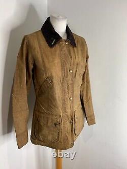 Barbour Vintage Advert Beadnell Jacket Size 10 VGC worn look semi fitted rare