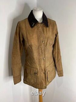 Barbour Vintage Advert Beadnell Jacket Size 10 VGC worn look semi fitted rare