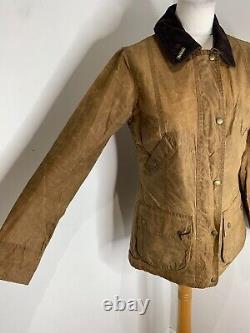 Barbour Vintage Advert Beadnell Jacket Size 10 VGC worn look semi fitted rare