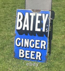 Batey's Ginger Beer Chromo Wolverhampton Original Enamel Sign VERY RARE