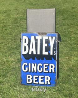 Batey's Ginger Beer Chromo Wolverhampton Original Enamel Sign VERY RARE