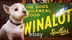 Beautiful Original Vintage Winalot Enamel Sign Rare