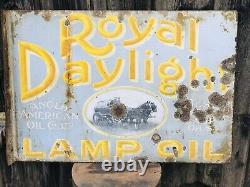 Beautiful enamel rare vintage double sided Royal Daylight Sign