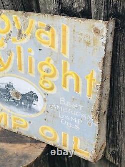 Beautiful enamel rare vintage double sided Royal Daylight Sign