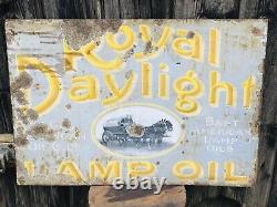 Beautiful enamel rare vintage double sided Royal Daylight Sign