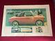 Bianchina Car Print Fiat Advertising Cardboard Couple L65 h42 Rare Vintage