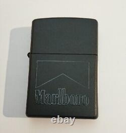 Black Marlboro M Logo Vintage Zippo Advertising Lighter, c. 1999, Unstruck, Rare