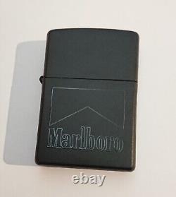 Black Marlboro M Logo Vintage Zippo Advertising Lighter, c. 1999, Unstruck, Rare