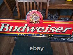 Budweiser Rare Vintage Light-Up Advertising Sign Man Cave/ Bar