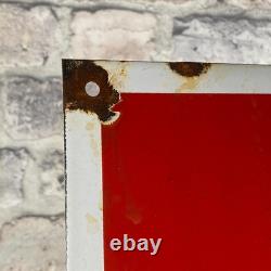 CASTROL Enamel Sign 23.6x11.8 (60x30cm) Rare Vintage Motor Oil Workshop Signage