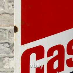 CASTROL Enamel Sign 23.6x11.8 (60x30cm) Rare Vintage Motor Oil Workshop Signage