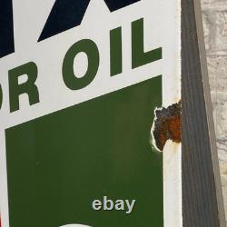 CASTROL Enamel Sign 23.6x11.8 (60x30cm) Rare Vintage Motor Oil Workshop Signage