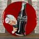 COCA-COLA Enamel Sign ø 16.1 (41cm) Rare Old-Looking Vintage Restaurant