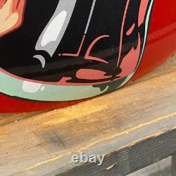 COCA-COLA Enamel Sign ø 16.1 (41cm) Rare Old-Looking Vintage Restaurant