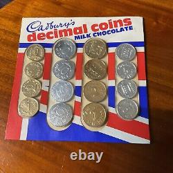 Cadburys Decimal Coins 1972 Chocolate Original Contents Unopened! RARE Vintage