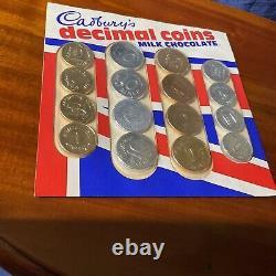 Cadburys Decimal Coins 1972 Chocolate Original Contents Unopened! RARE Vintage