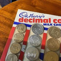 Cadburys Decimal Coins 1972 Chocolate Original Contents Unopened! RARE Vintage