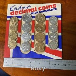 Cadburys Decimal Coins 1972 Chocolate Original Contents Unopened! RARE Vintage