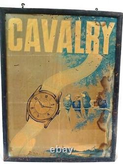 Cavalry Wrist Watch Vintage Advertising Print Frame Anglo-Swiss watch Co Rare F