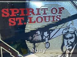 Charles Lindbergh Spirit Louis Vintage St. Rare Mirror Advertising Man Cave Pub