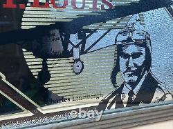 Charles Lindbergh Spirit Louis Vintage St. Rare Mirror Advertising Man Cave Pub