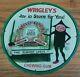 Classic and rare Wrigley's chewing gum- Vintage porcelain enamel sign